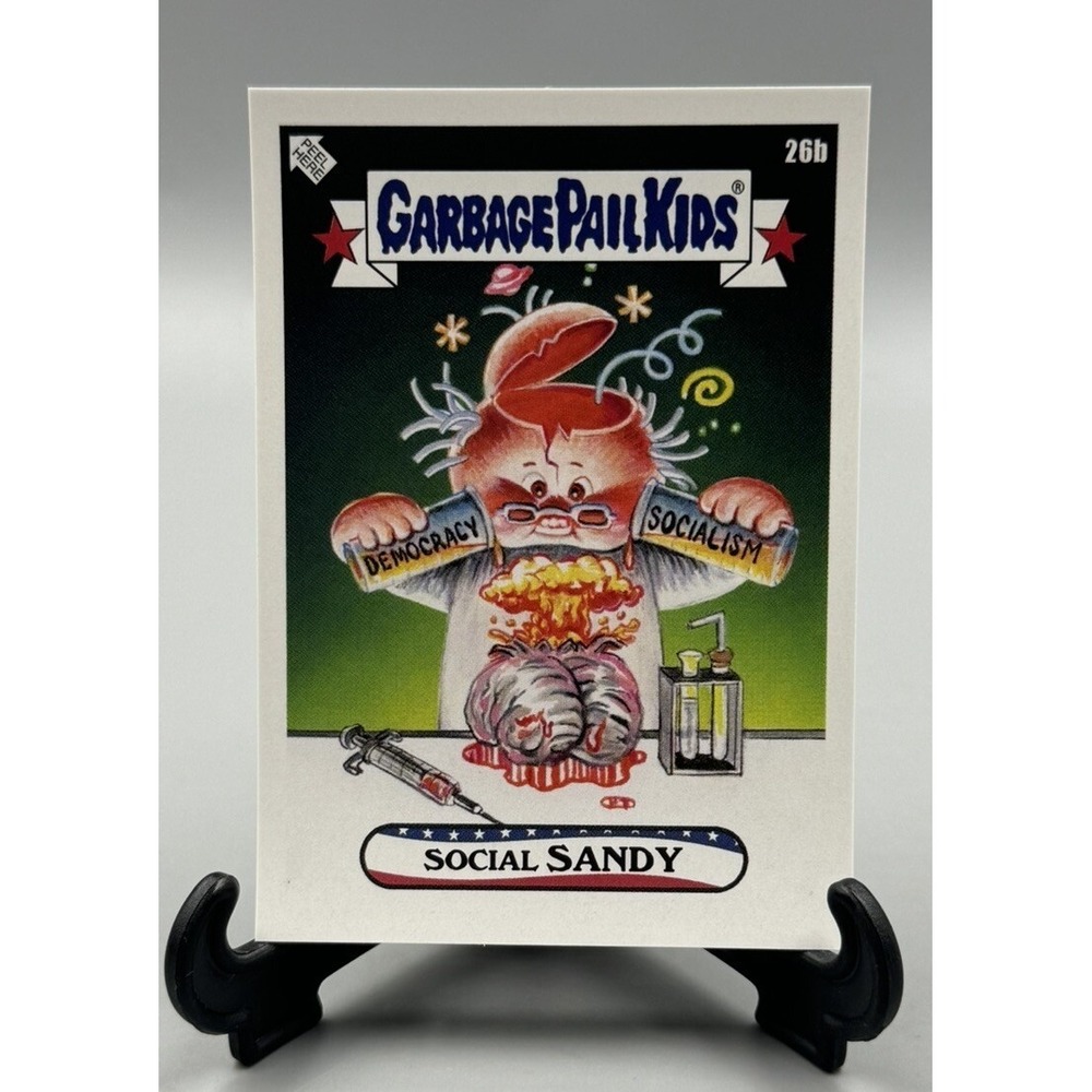 2020 Topps Garbage Pail Kids GPK Disgrace to the White House #26B Social Sandy